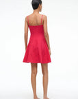 Staud Wylie Mini Dress in Cherry back