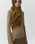 Anaia Faux Fur Scarf in Ochre
