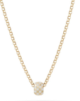 Adina Reyter White Ceramic Checker Big Bead on rolo chain