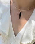 Thatch Fortuna Onyx Charm on model