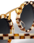 Krewe STL Nylon Caffe 24k Sunglasses super close up, by itself