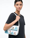Tommy Beaded Bag Surf Babes on shoulder