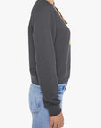 The Itty Concert Sweatshirt in Off The Record side view on model