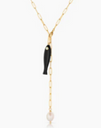 Thatch Fortuna Onyx Charm on lariat