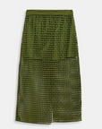 Essentiel Handkerchief Sequin Mesh Midi Skirt by itself