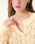 Cerdena Cardigan extreme close up of neckline