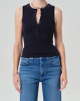 Caralyn Tank in Navy front