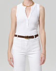 Caralyn Tank in White front