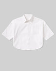 Frances Cropped Cape Button Up laid flat