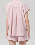 Penelope Blouse In Raspberry Stripe back