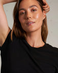 Sheryl Baby Tee Black close up