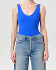 Tora Bodysuit in Cobalt close up front