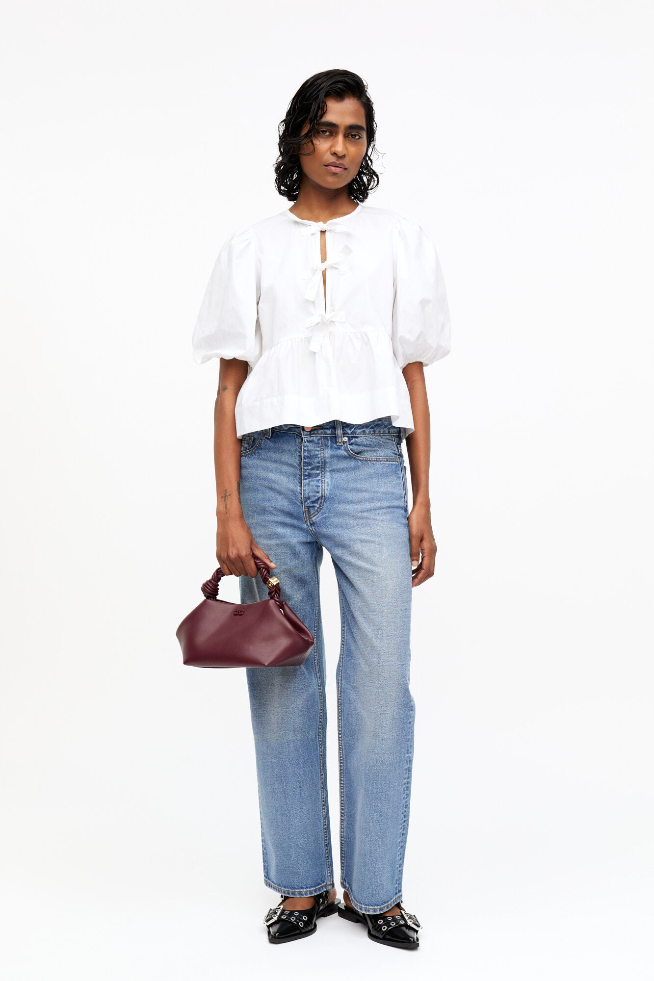 Burgundy Small Bou Bag