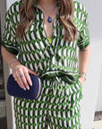Cara Cara Calvia Print Top front close up