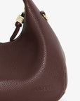 Brown Mini Hobo Bag super close up