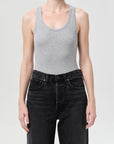 Maria Bodysuit in Grey Heather front