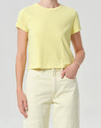 Adine Shrunken Tee Canary front