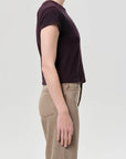 Adine Shrunken Tee Eggplant