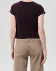 Adine Shrunken Tee Eggplant