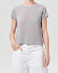 Adine Shrunken Tee Grey front