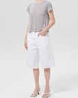 Adine Shrunken Tee Grey full body front
