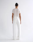 Adine Tee in Gesso back view on model