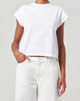 Bryce Cap Sleeve Tee in White
