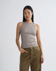 Andre Tank in Taupe front view on model