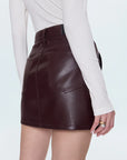 Abi High Rise Mini Skirt close up back