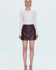 Abi High Rise Mini Skirt full body front