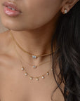 Manhattan Chain Choker w CZ
