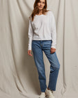 Axel Long Sleeve Crew Tee full body front, size S