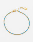 Dallas Micro Tennis Bracelet in Turquoise CZ