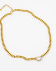 Manhattan Chain Choker w CZ