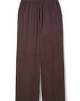 Brown wide-leg pants on a white background front product view