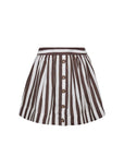 Betty Stripe Mini Skirt by itself front