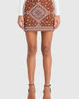 Hope Print Mini Skirt front
