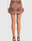 Hope Print Mini Skirt back