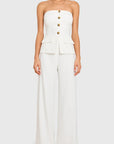 Amanda Uprichard Yadira Strapless Jumpsuit front