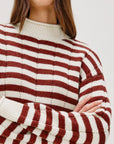 Corrine Stripe Sweater close up detail