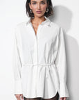 Charolette Oversized Button Up Shirt straight on front view