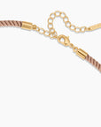 Coco Sand Silk Cord Necklace showing clasp at back