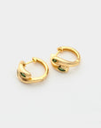 Cosimo Hoop Earrings Emerald laid down
