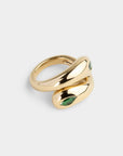 Cosimo Pinky Ring Emerald top view