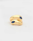 Cosimo Pinky Ring Sapphire top view