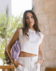 Nonchalant Mel Sleeveless Crop close up front