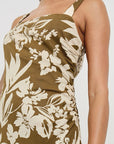 Rails Damaris Tropical Midi Dress bodice close up
