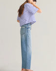 Tate Crop Jean in Ablaze side
