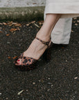 Schutz Keefa Printed Heel on model