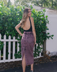 Essentiel Greatest Overdye Denim Midi Skirt back